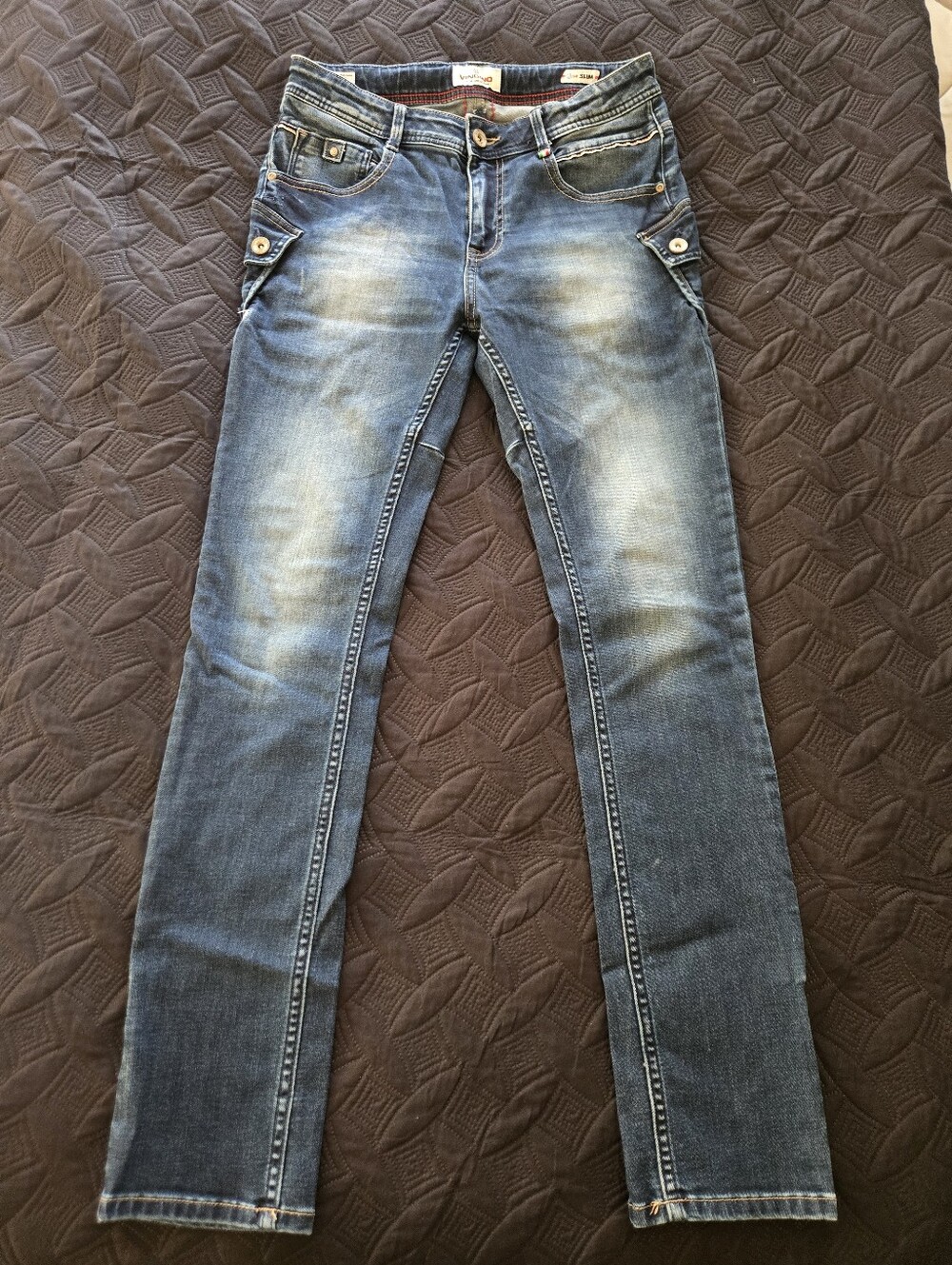men’s Blue Slim Straight Jeans